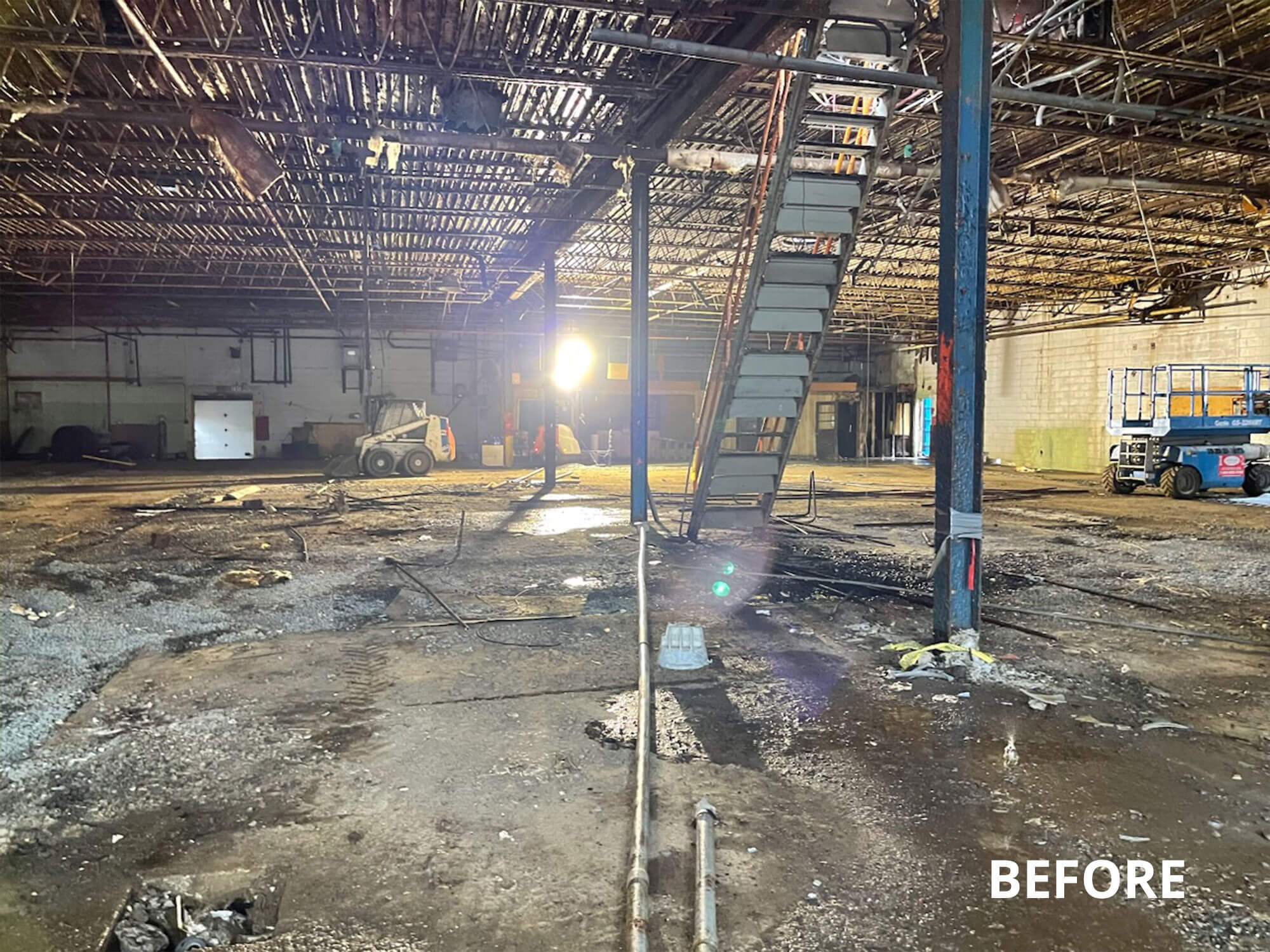 before concrete restoration